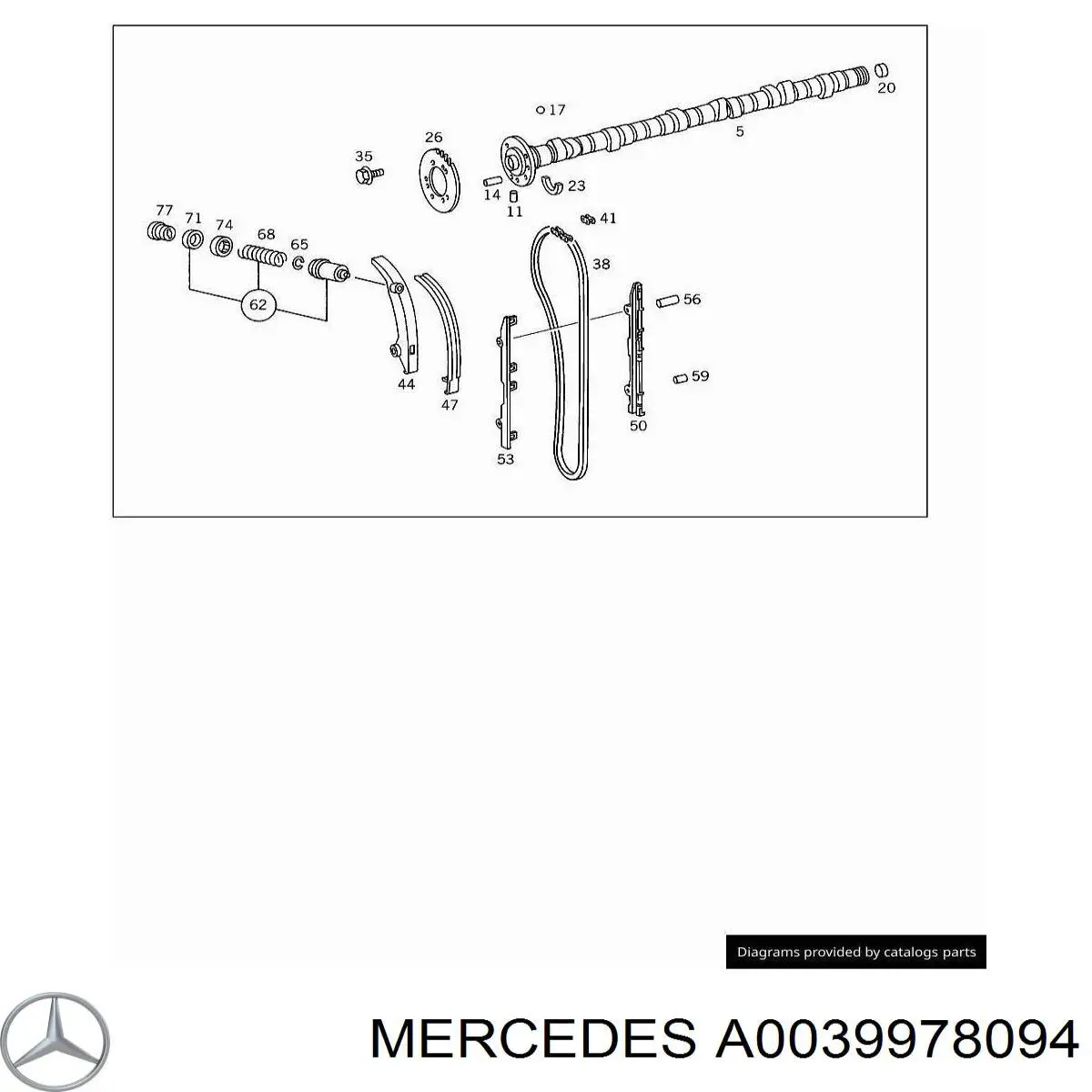 Cadena de distribución Mercedes A0039978094 precio, desde 44,82 EUR