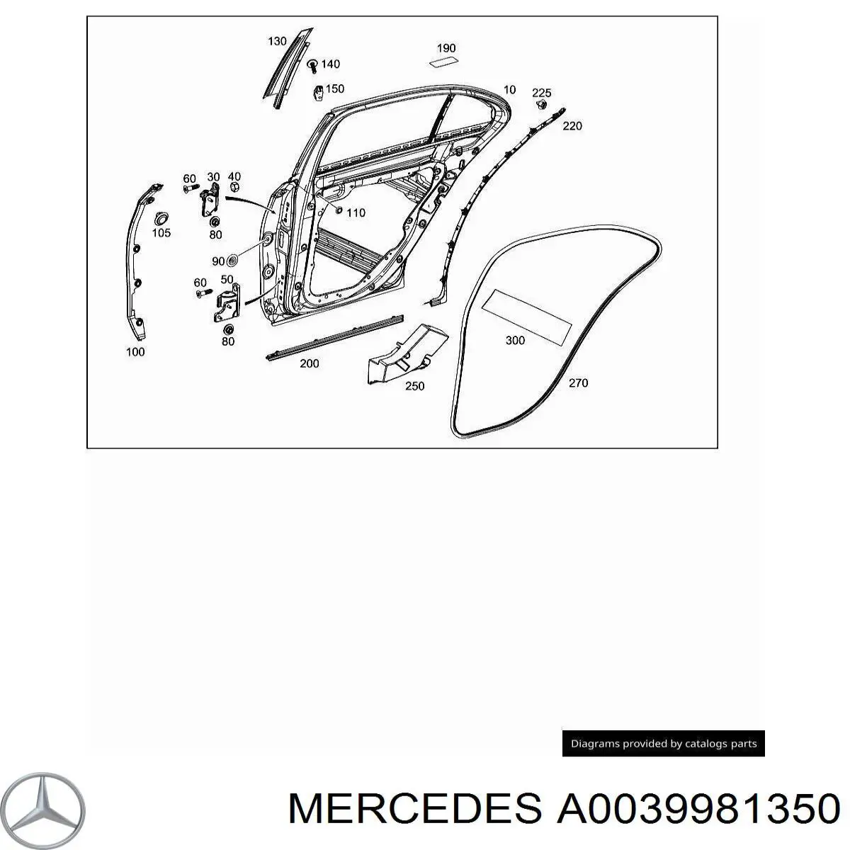 A0039981350 Mercedes Cojín inferior del gato