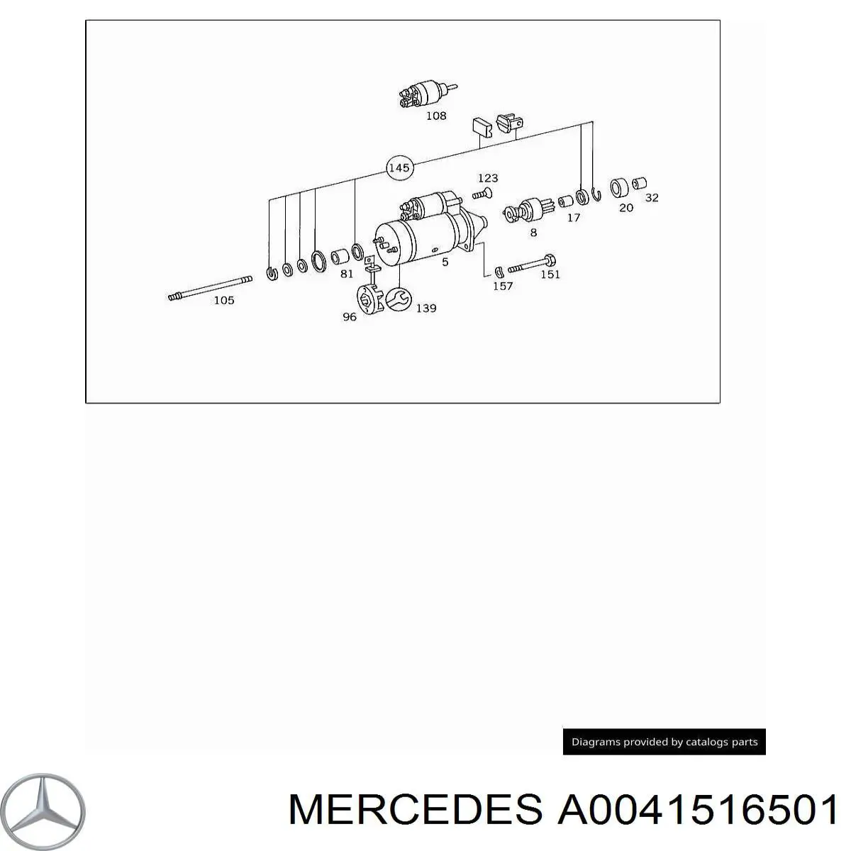 Burro de arranque  Mercedes A0041516501 precio, desde 53,72 EUR