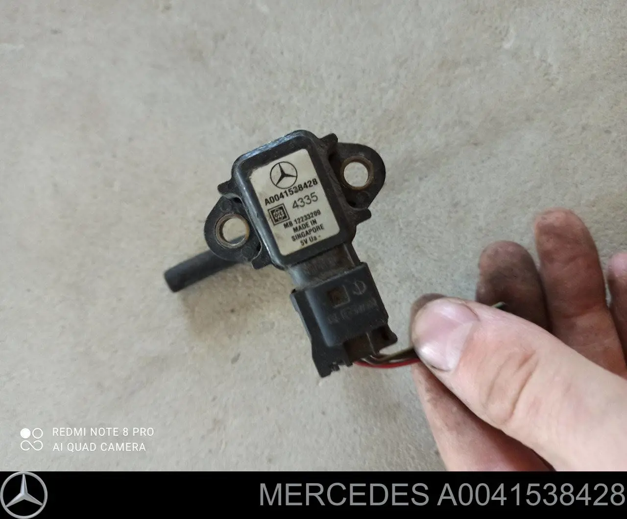 A0041538428 Mercedes sensor de presion de carga (inyeccion de aire turbina)