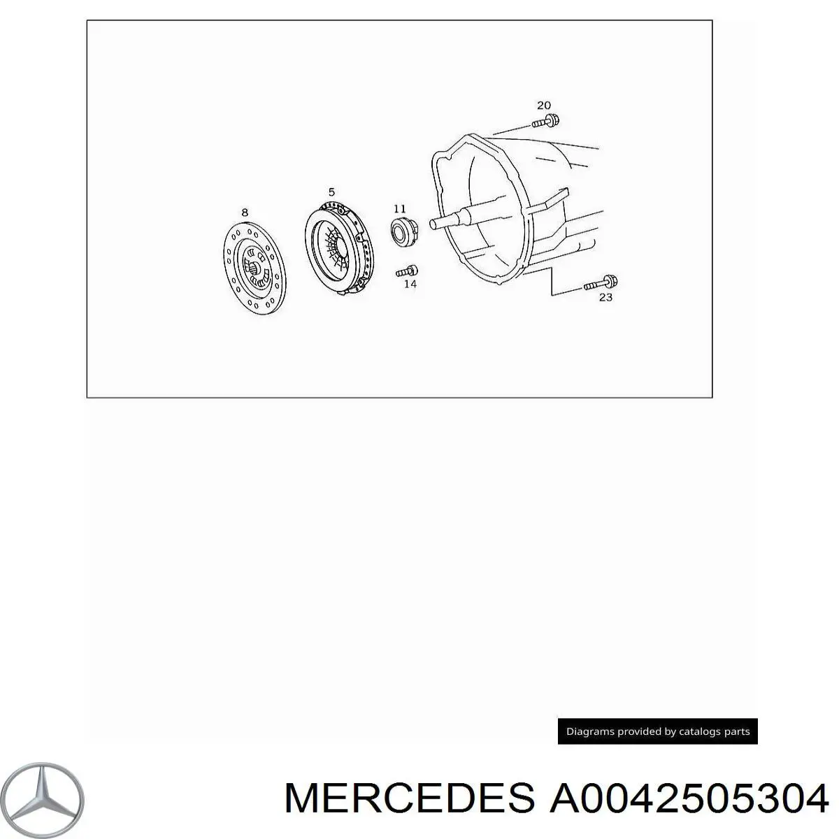 A0042505304 Mercedes plato de presión del embrague