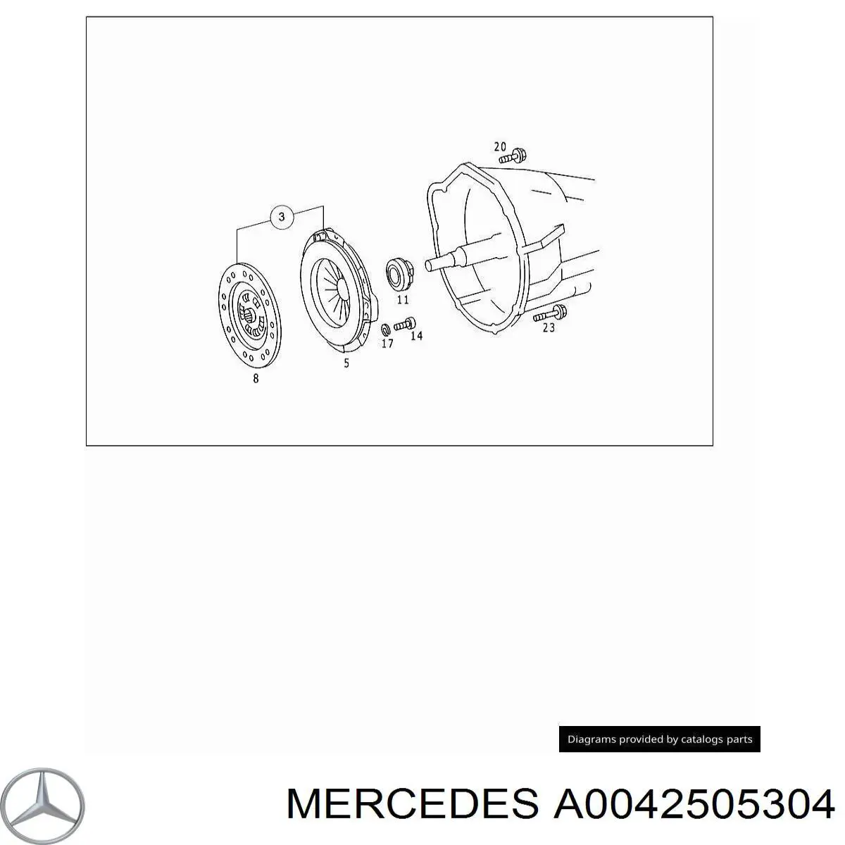 Plato de presión del embrague Mercedes A004250320464