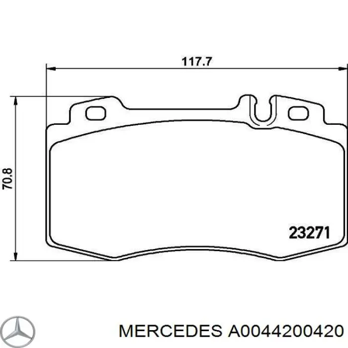 Pastillas freno delanteras Mercedes A0044200420 precio, desde 34,41 EUR