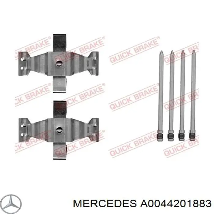 A0044201883 Mercedes pinza de freno delantera derecha