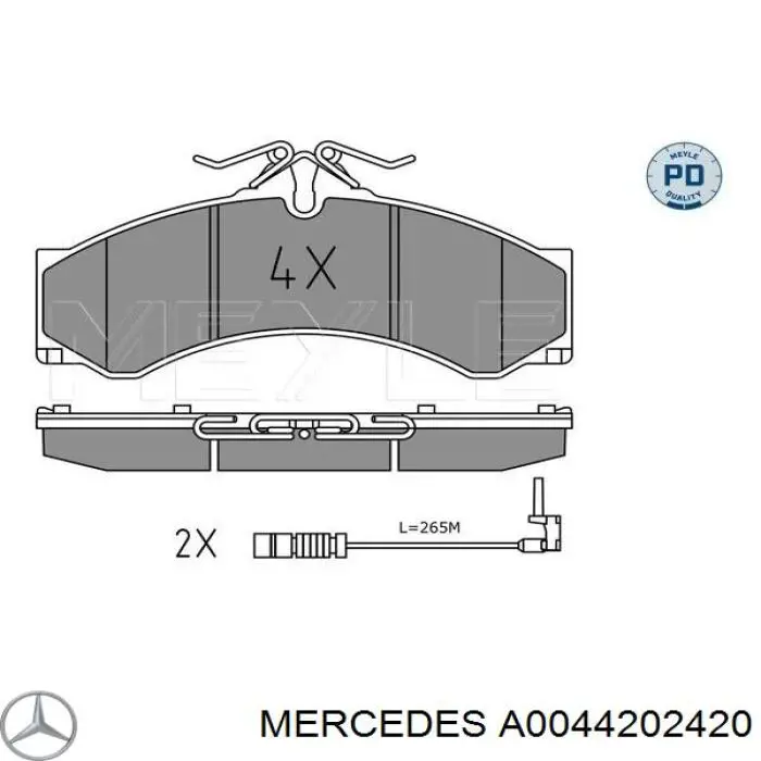 Comprar A0044202420 Mercedes Pastillas delanteras de freno