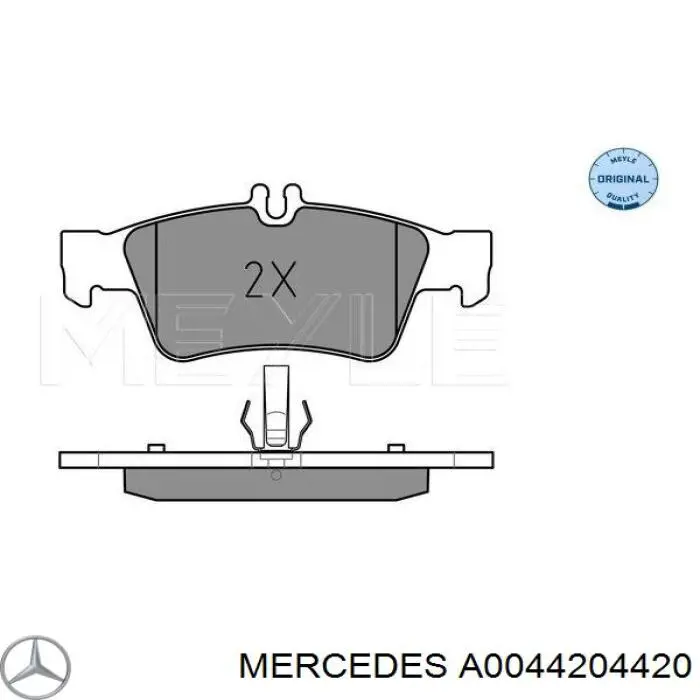 Pastillas de freno traseras A0044204420 Mercedes