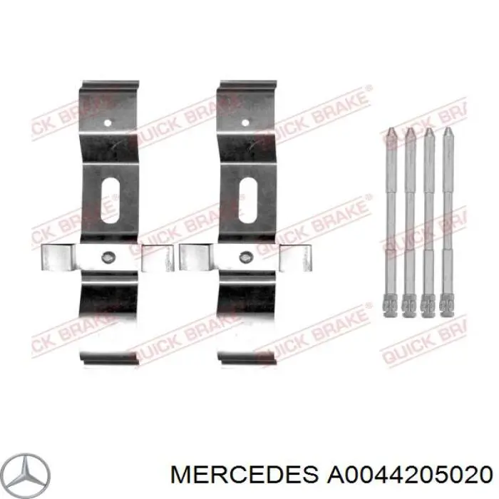 A0044205020 Mercedes pastillas de freno delanteras