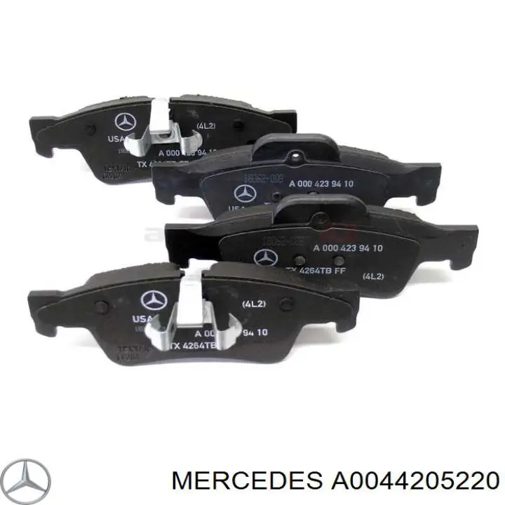 Pastillas traseras de freno Mercedes A0044205220 precio, desde 34,08 EUR