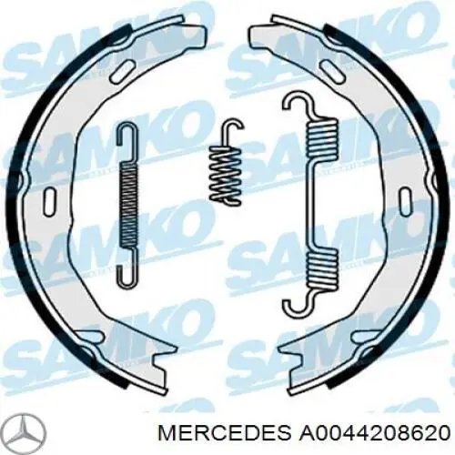 Zapatas de freno de mano Mercedes A0044208620 precio, desde 31,17 EUR