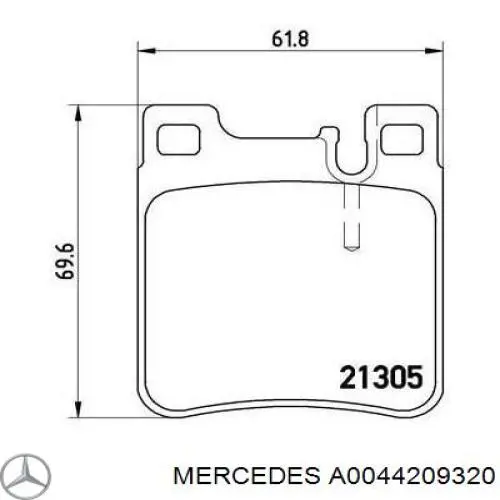 Comprar A0044209320 Mercedes Pastillas de freno traseras