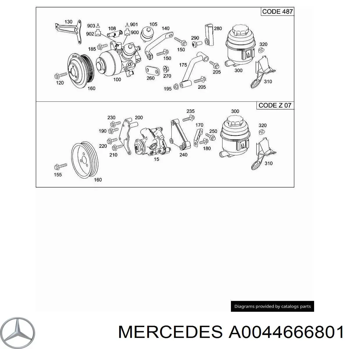 0044666801 Mercedes bomba de dirección