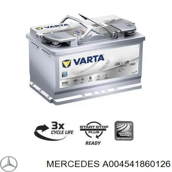 Batería de arranque Mercedes A004541860126 precio, desde 177,03 USD