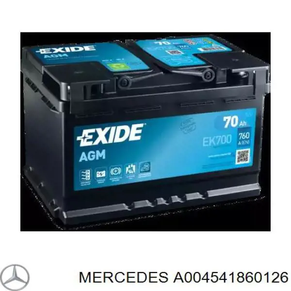 Batería de Arranque Mercedes (A004541860126)