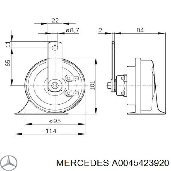 A0045423920 Mercedes bocina