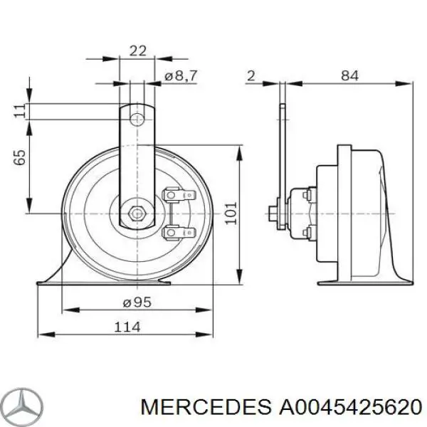 0045423920 Mercedes bocina