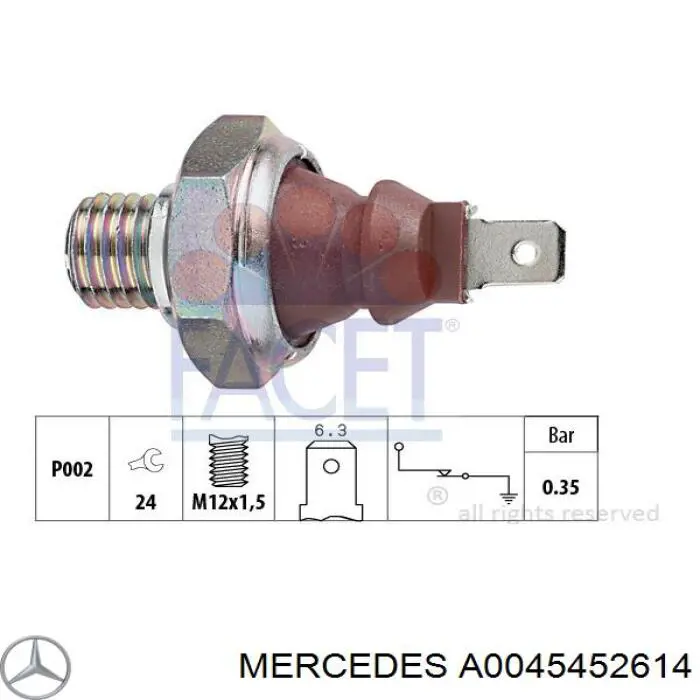 Comprar A0045452614 Mercedes Sensor de presión de aceite