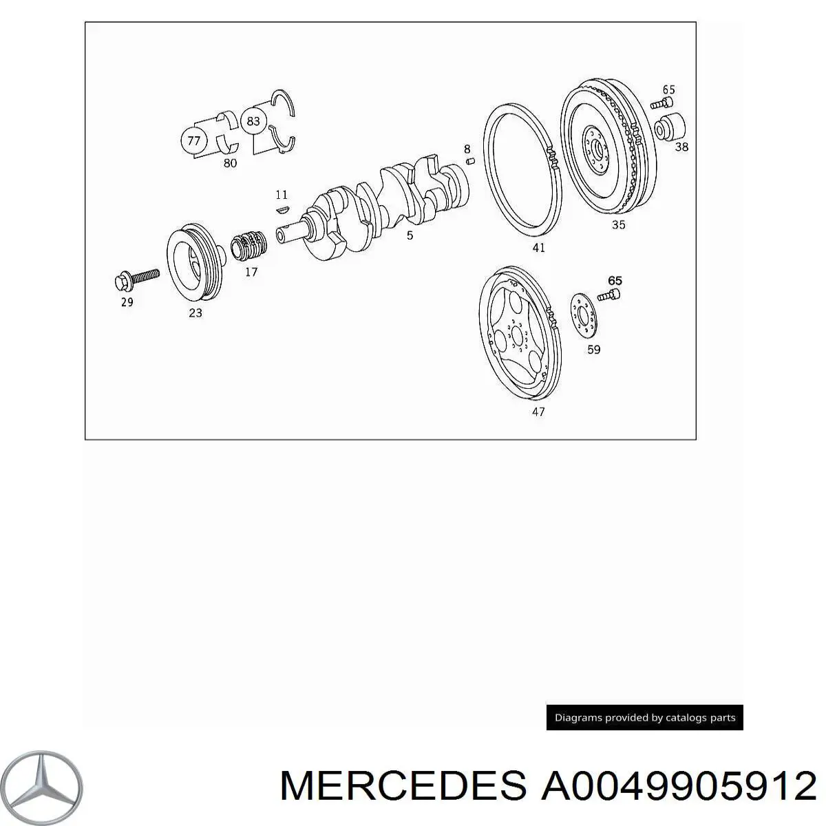Perno de volante de inercia Mercedes A0049905912 precio, desde 2,54 EUR
