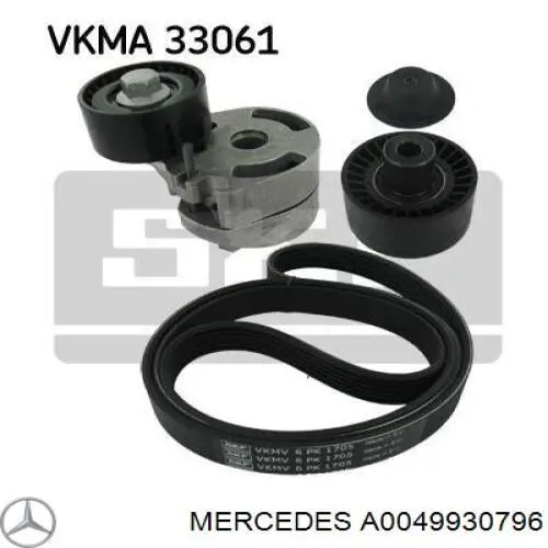 Correa de transmisión trapezoidal Mercedes A0049930796 precio, desde 14,26 EUR