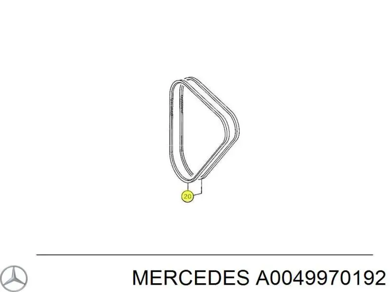 A0049970192 Mercedes correa trapezoidal