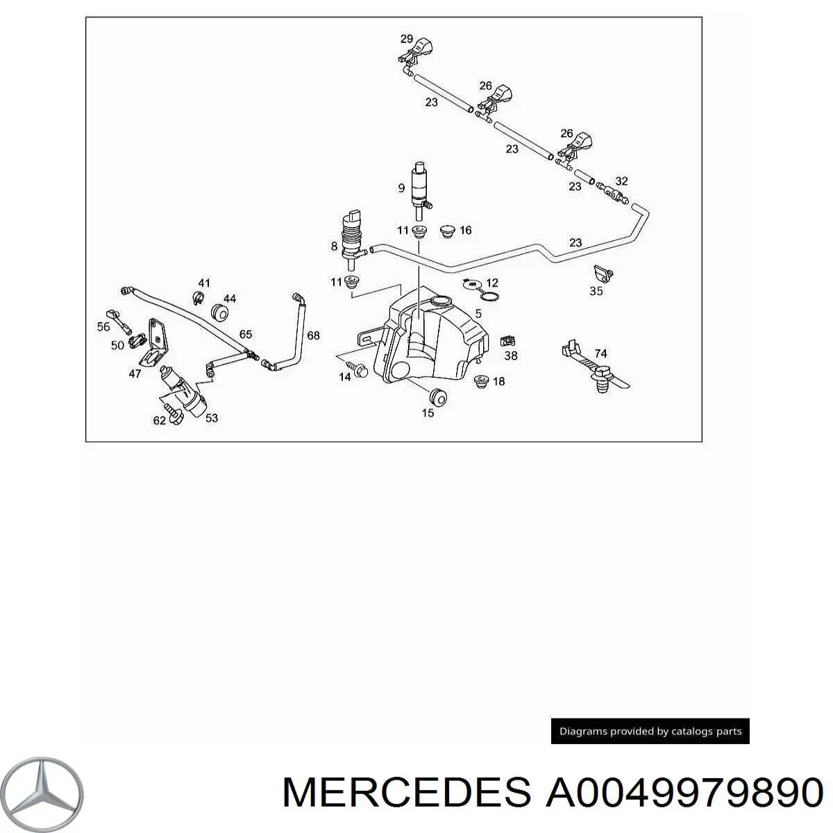Abrazadera plástica universal A0049979890 Mercedes