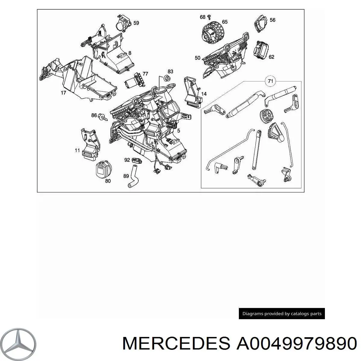 Comprar A0049979890 Mercedes Abrazadera plástica universal