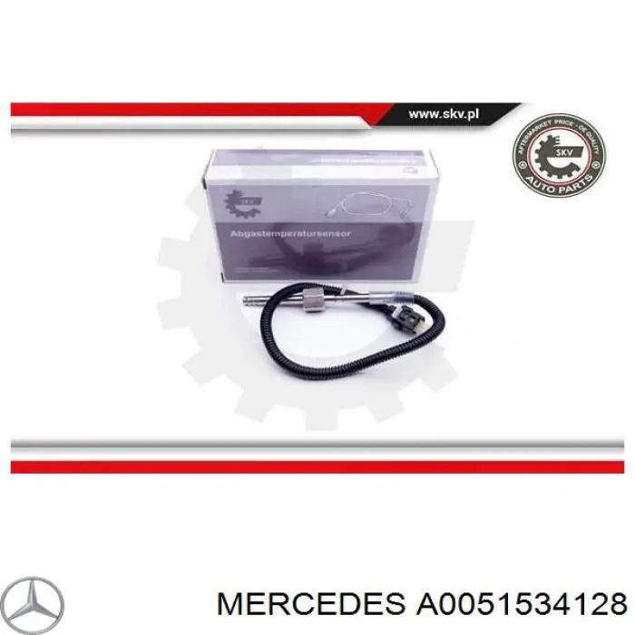 A0051534128 Mercedes sensor de temperatura, gas de escape, antes de catalizador