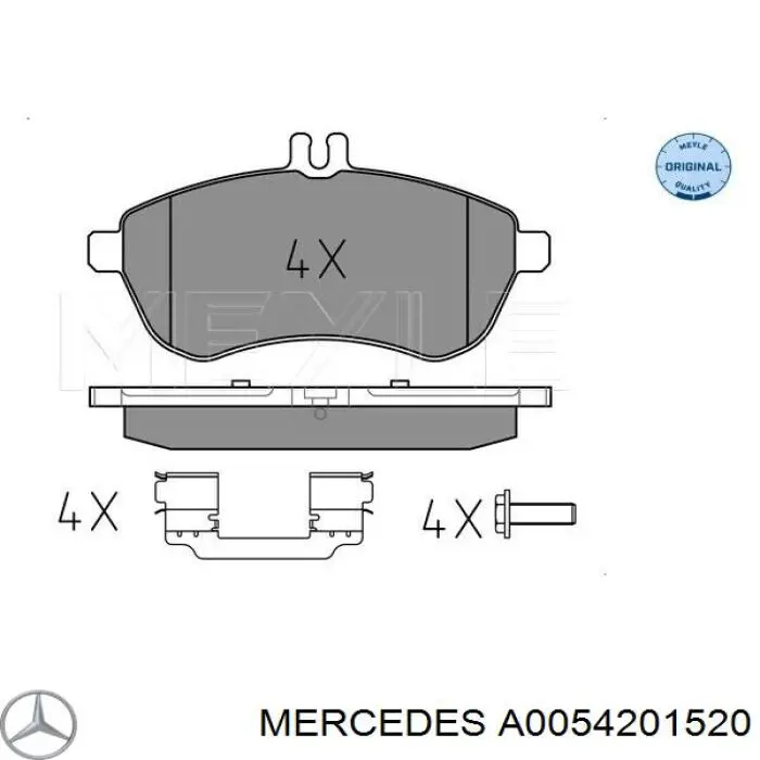 Pastillas de freno A0054201520 Mercedes