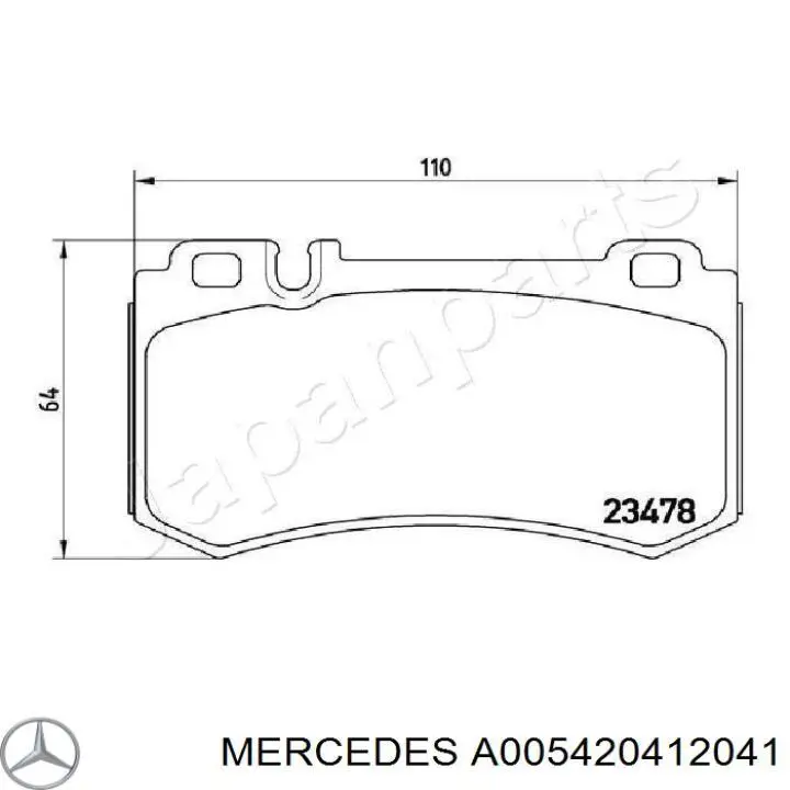 A005420412041 Mercedes pastillas de freno delanteras