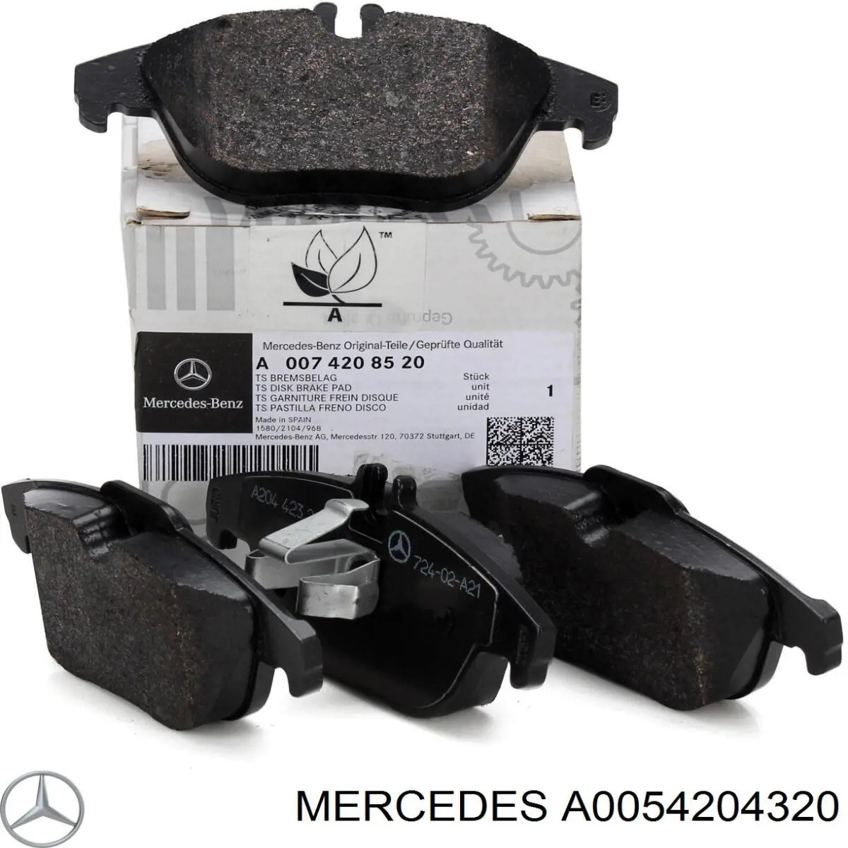 Pastillas traseras Mercedes A0054204320