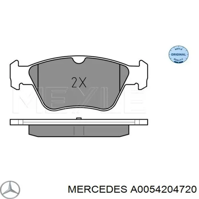 A0054204720 Mercedes pastillas de freno delanteras