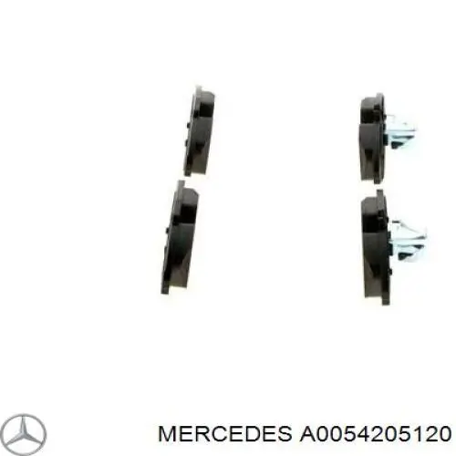 A0054205120 Mercedes pastillas de freno traseras