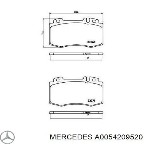 Comprar A0054209520 Mercedes Pastillas delanteras de freno