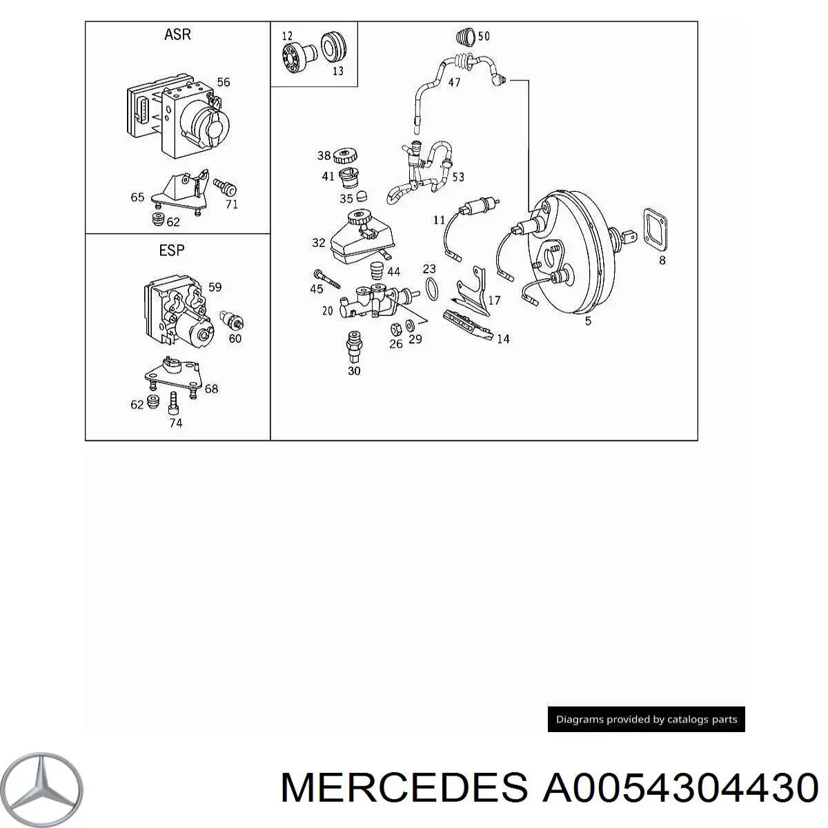 A0054304430 Mercedes servofrenos