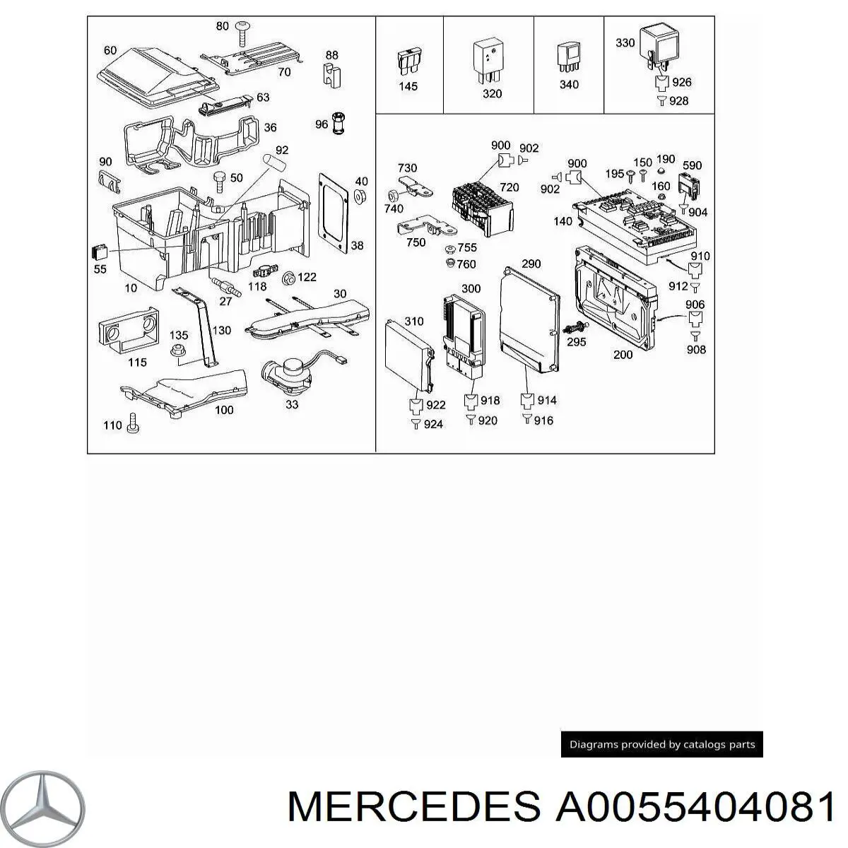 005 540 40 81 Mercedes árbol de transmisión delantero izquierdo