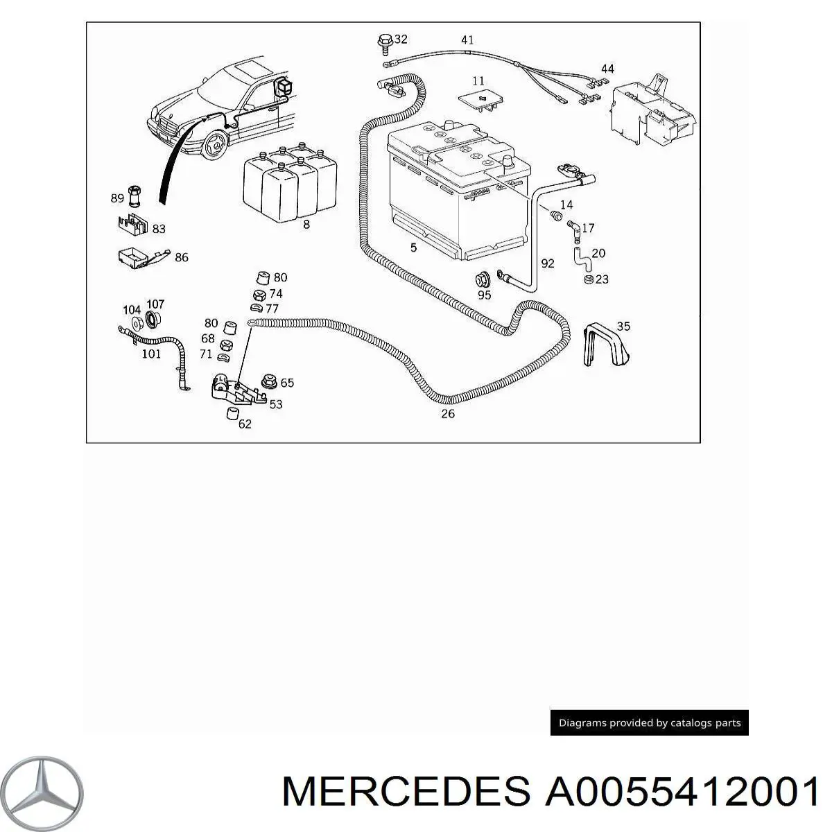Batería de arranque Mercedes A0055412401 precio, desde 192,39 EUR