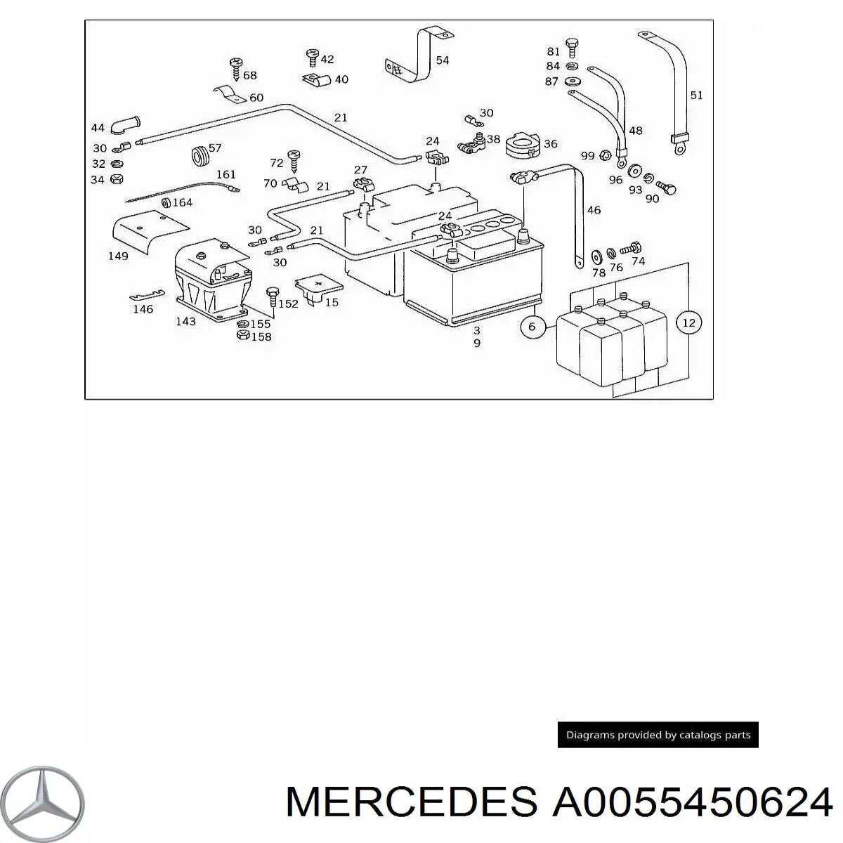 A 005 545 06 24 Mercedes relé de intermitencia del limpiaparabrisas