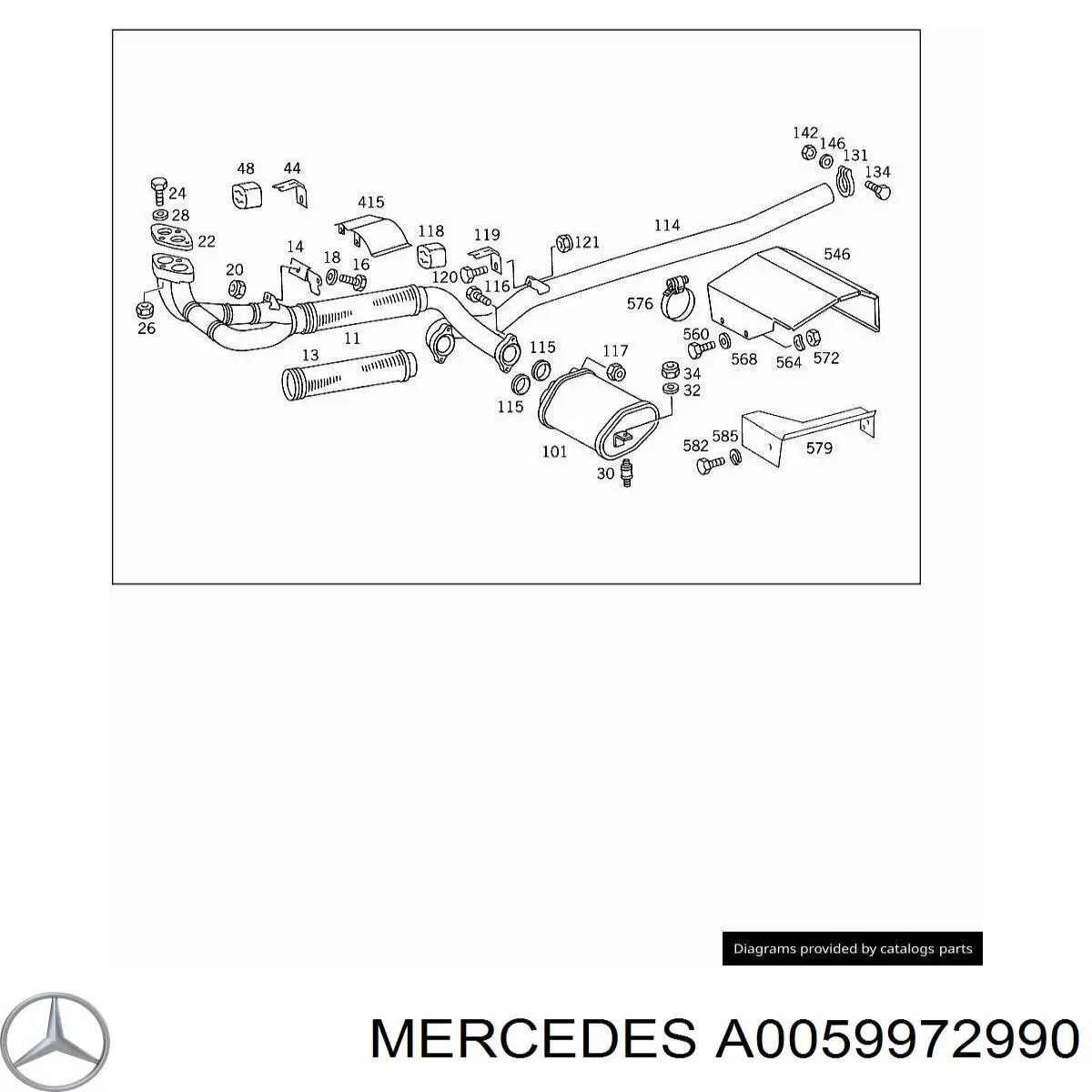 Abrazadera de acoplamiento, metal, universal MERCEDES A0059972990