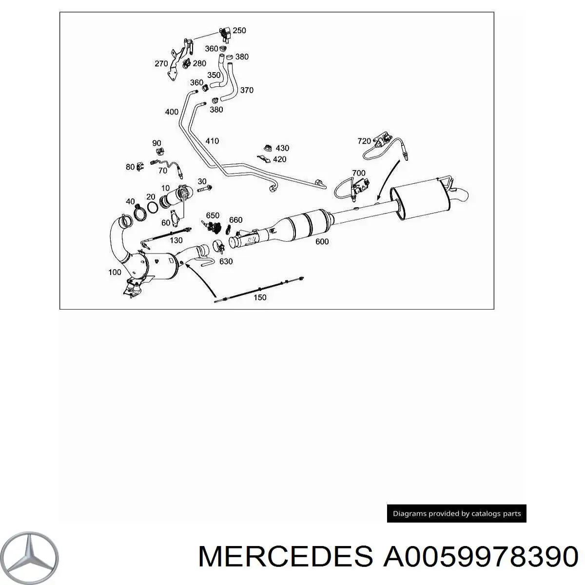 Comprar A0059978390 Mercedes Abrazadera de sujeción delantera