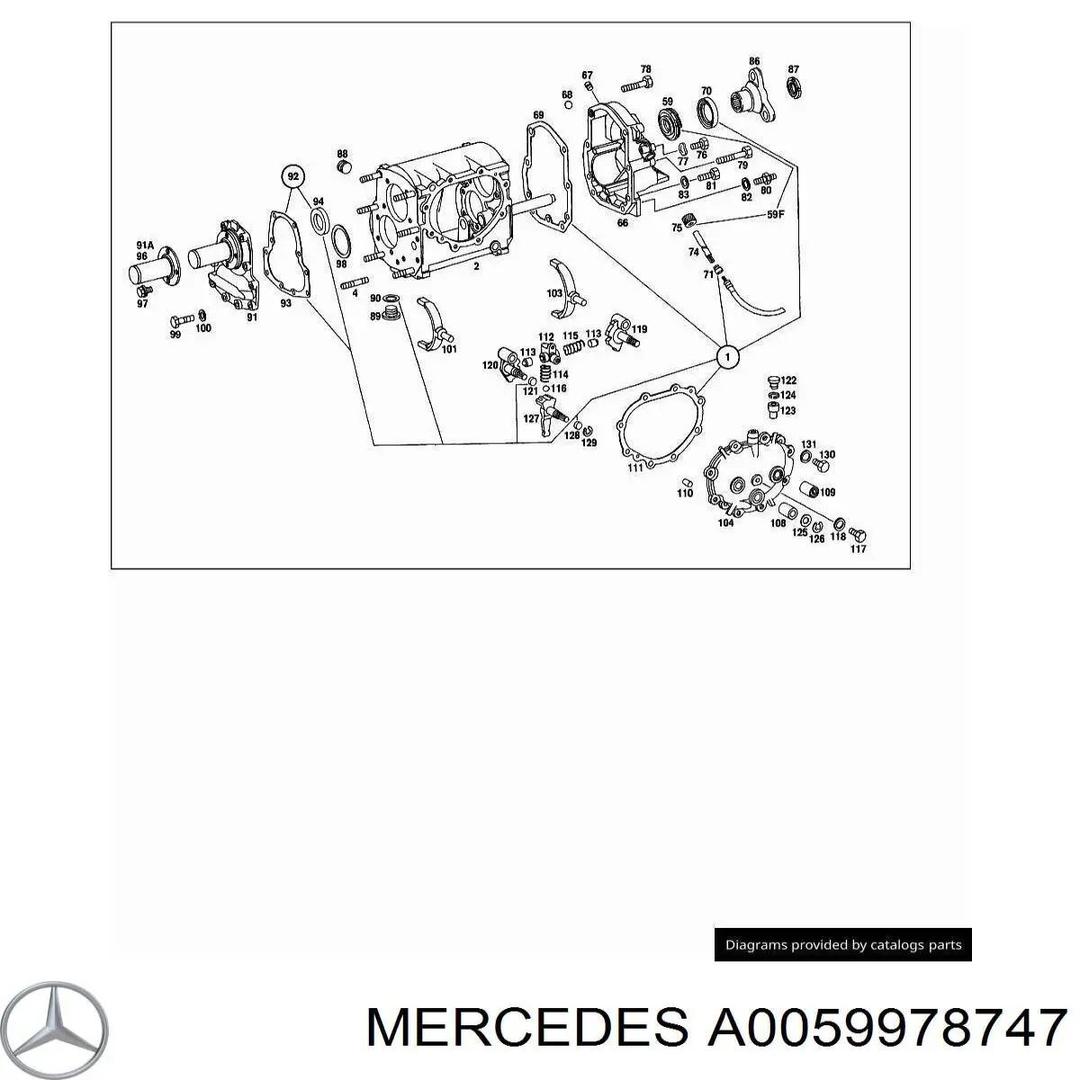 A0059978747 Mercedes anillo reten caja de transmision (salida eje secundario)