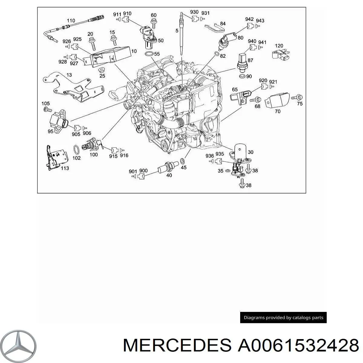 Sensor de posición del árbol de levas para Mercedes Sprinter (906)