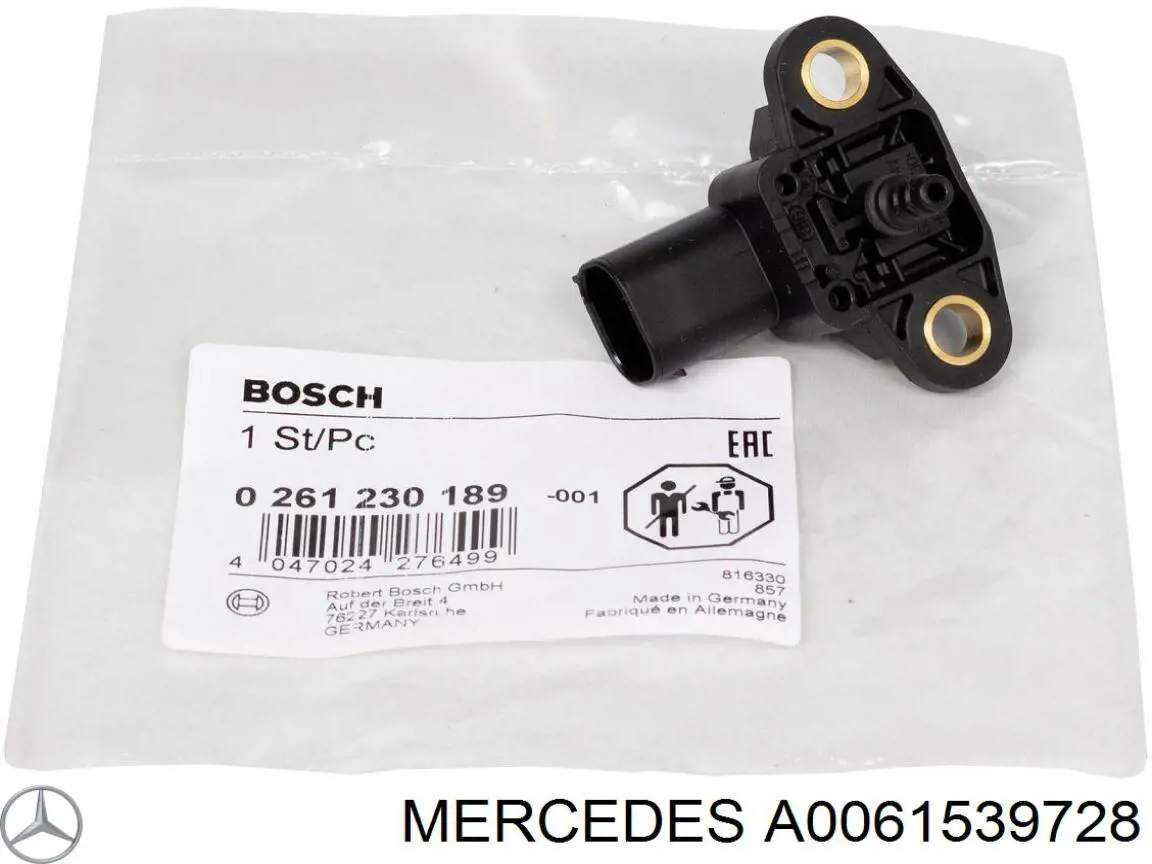 A0061539728 Mercedes sensor de presion del colector de admision