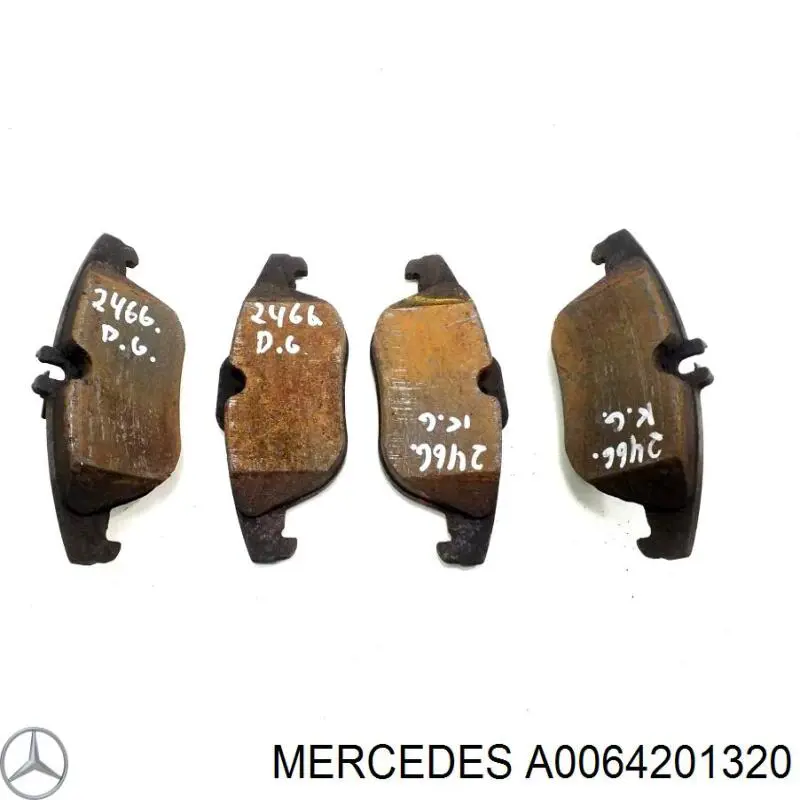 Pastillas de freno traseras A0064201320 Mercedes