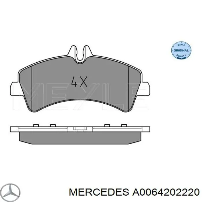 A0064202220 Mercedes pastillas de freno traseras