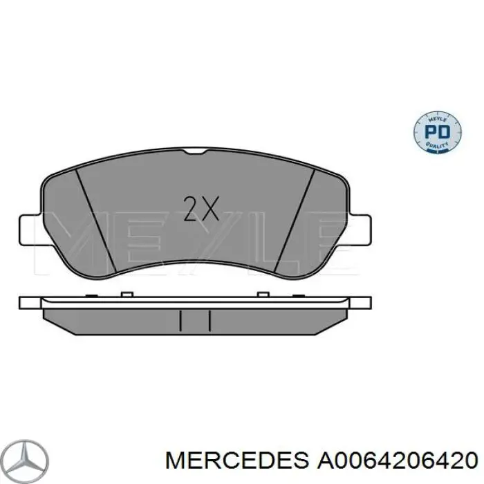 A0064206420 Mercedes pastillas de freno delanteras