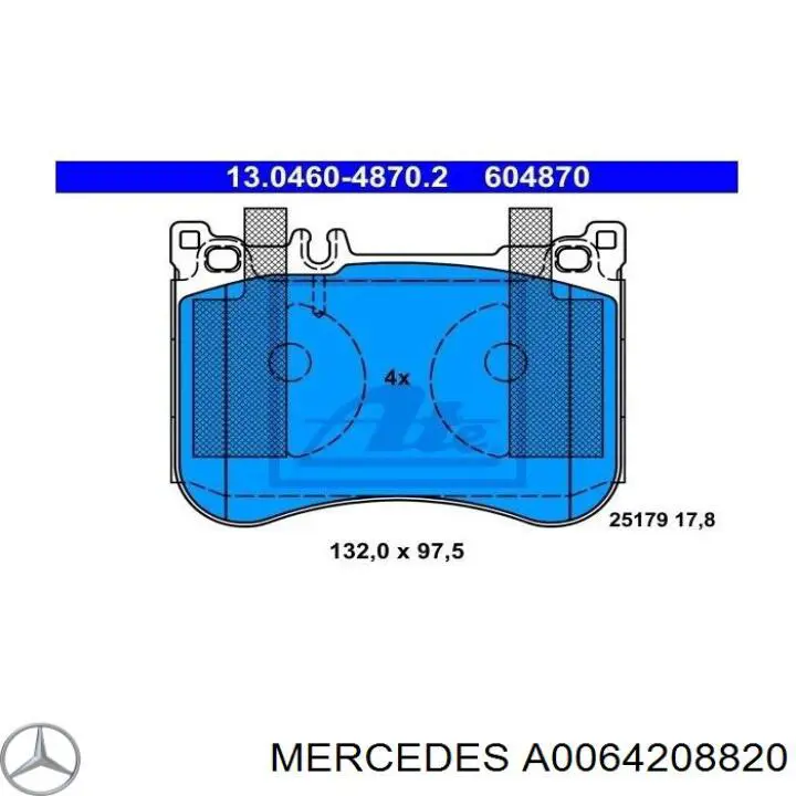 Comprar A0064208820 Mercedes Pastillas delanteras de freno