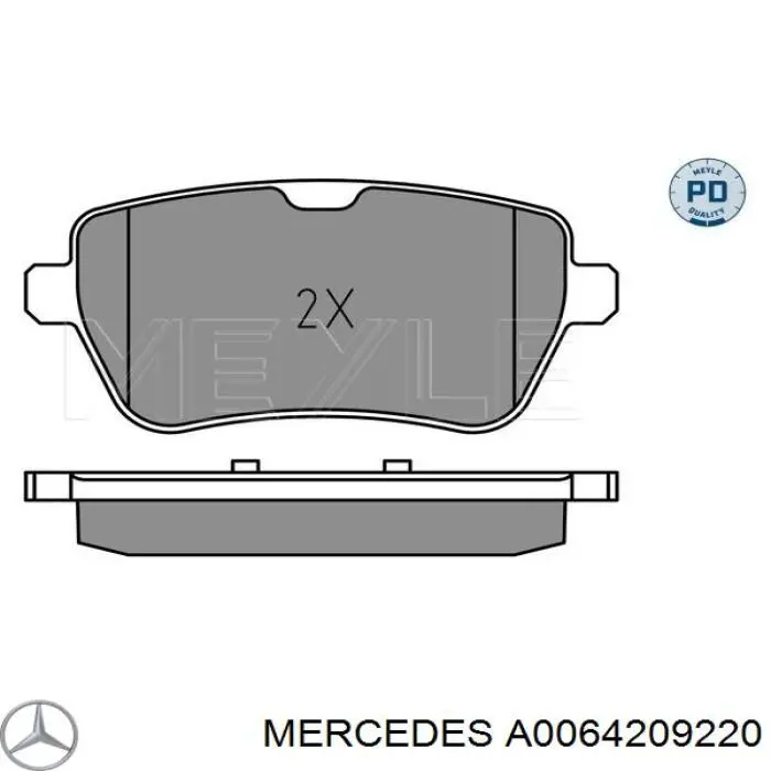 A0064209220 Mercedes pastillas de freno traseras