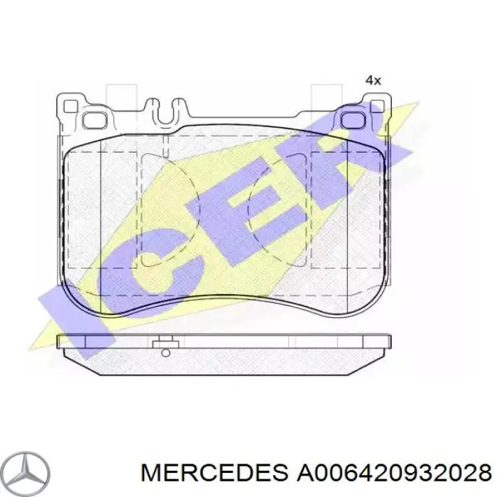 A006420932028 Mercedes pastillas de freno delanteras