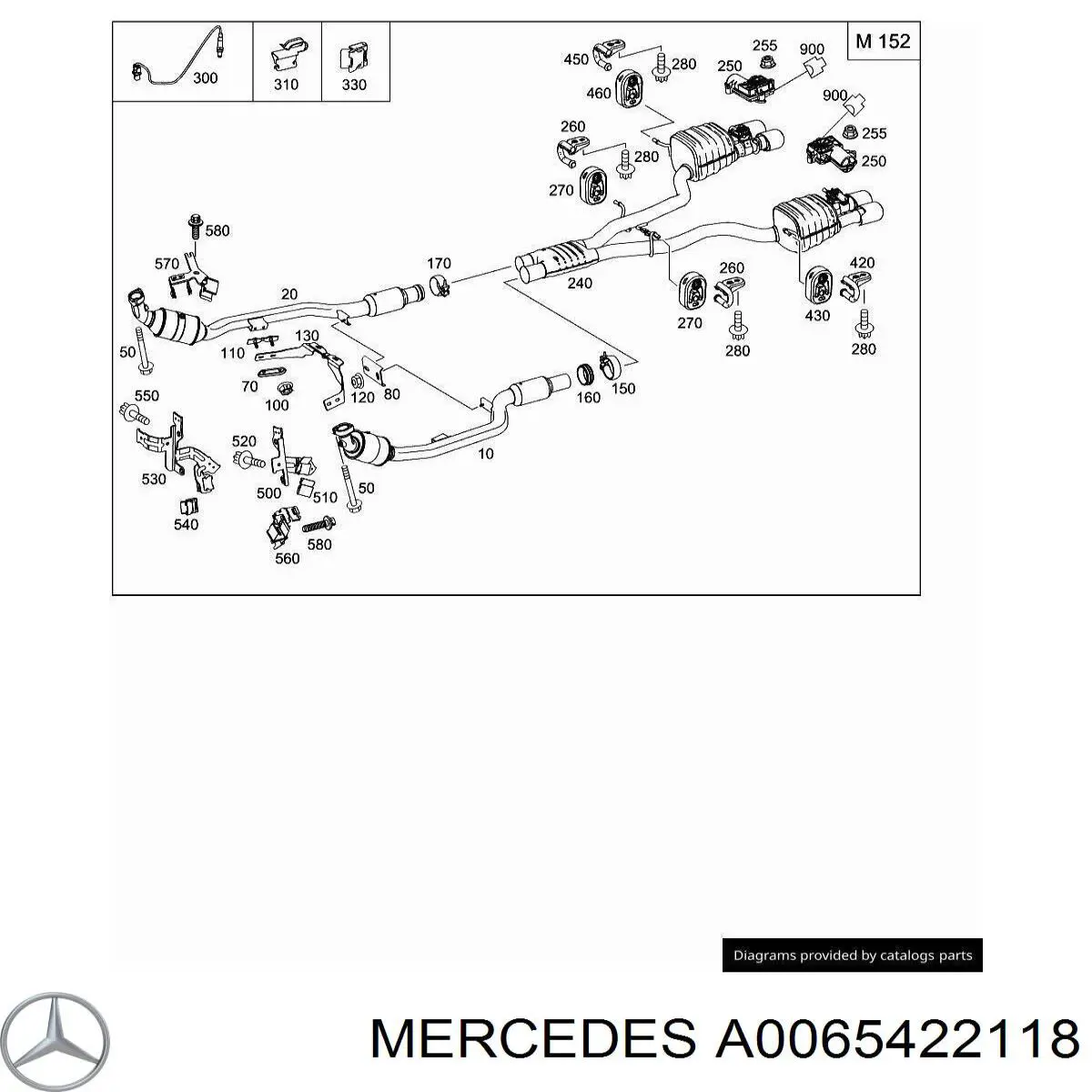 A0065422118 Mercedes sonda lambda sensor de oxigeno post catalizador