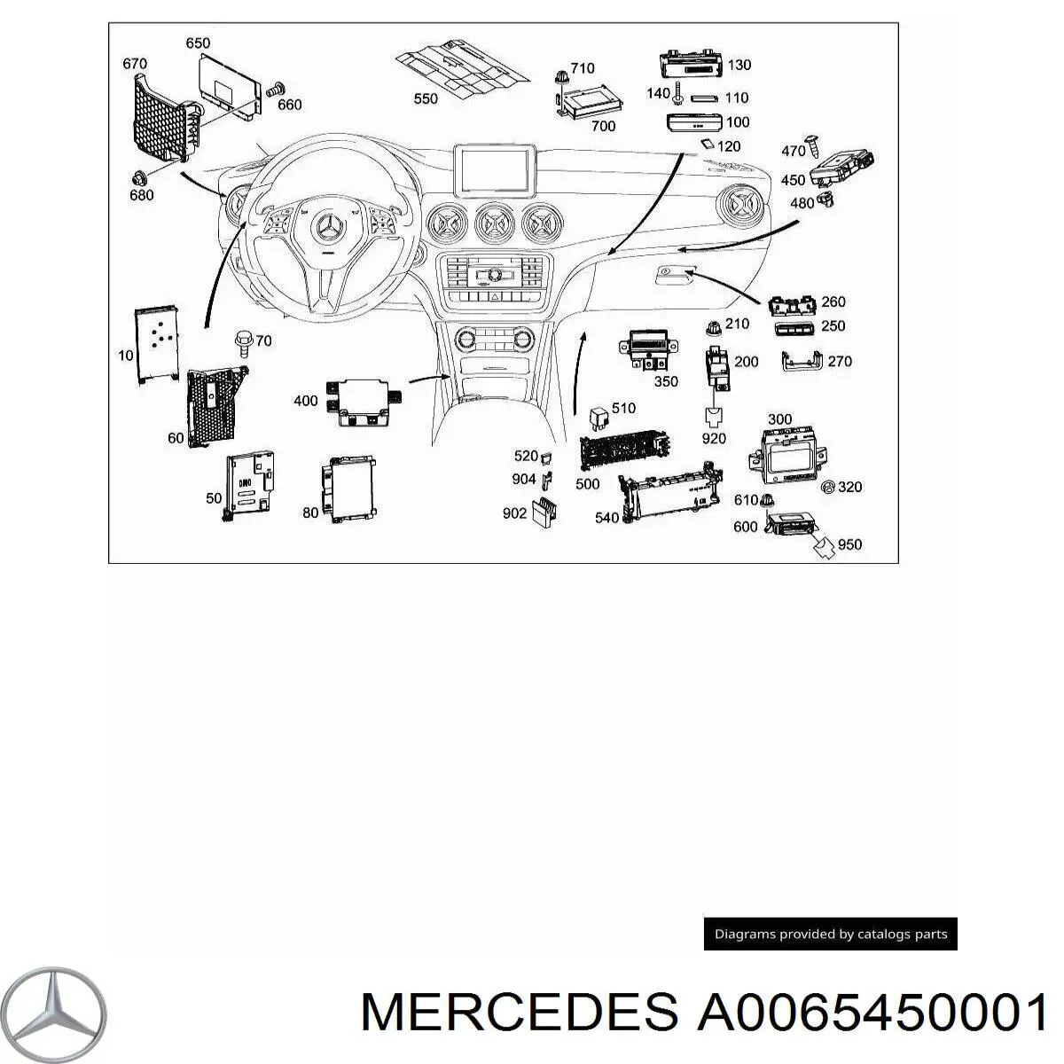 A0065450001 Mercedes Caja de relés y fusibles