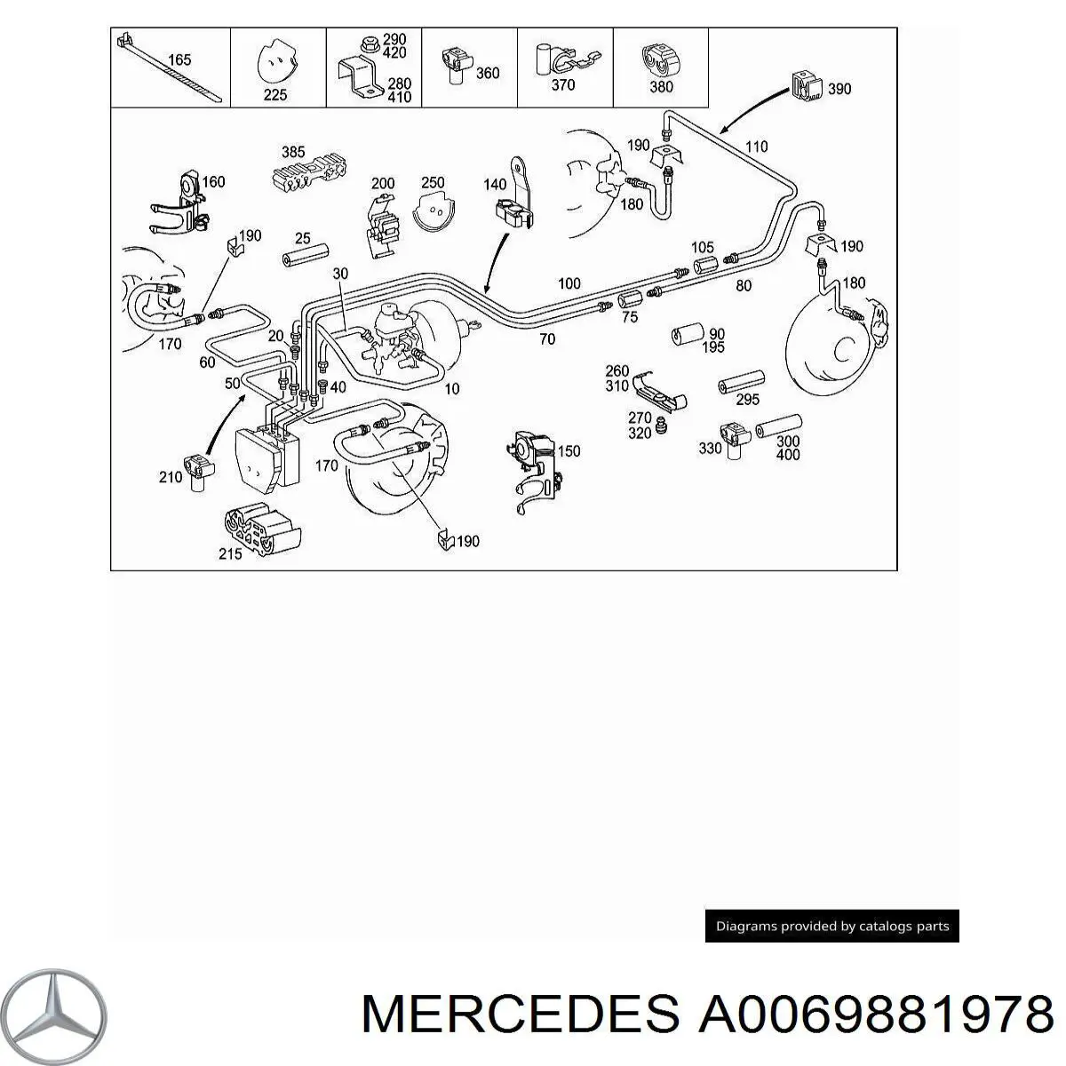 A6674280840 Mercedes Abrazadera de tubo de freno